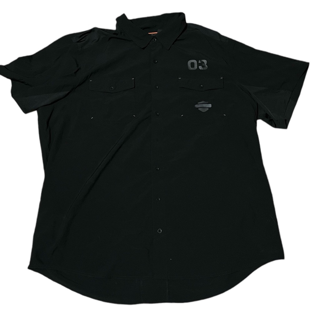 Harley Davidson Black Button Up Shirt